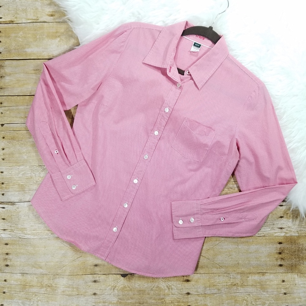 J. Crew 100% Cotton Red Gingham Button-down Shirt